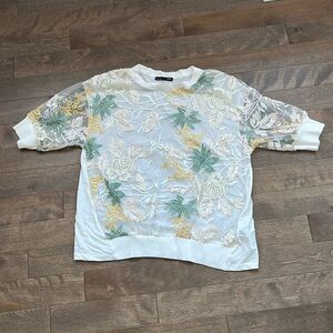 ZARA sequined embroidery t-shirt size S